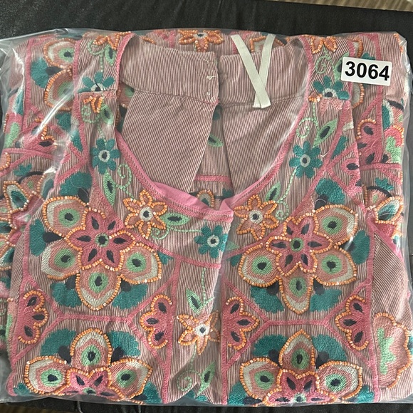 Anthropologie Embroidered & Appliquéd Shift Dress Size 10 - Picture 9 of 9